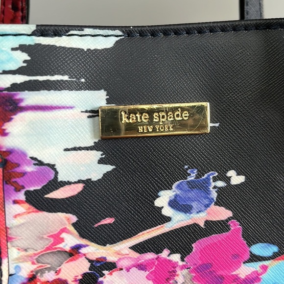Kate Spade Black and Pink Floral Shoulder Bag - Picture 5 of 16
